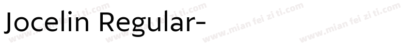Jocelin Regular字体转换